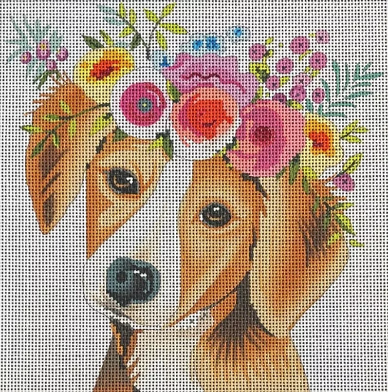 Colors of Praise – Dog with Flowers