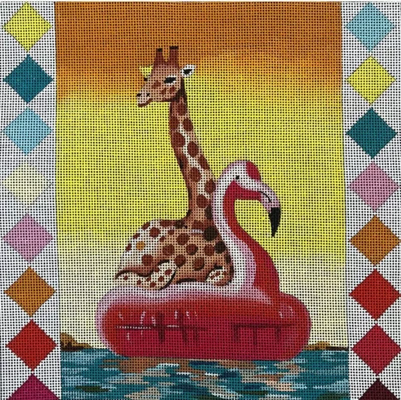 Colors of Praise – Giraffe in Flamingo Float