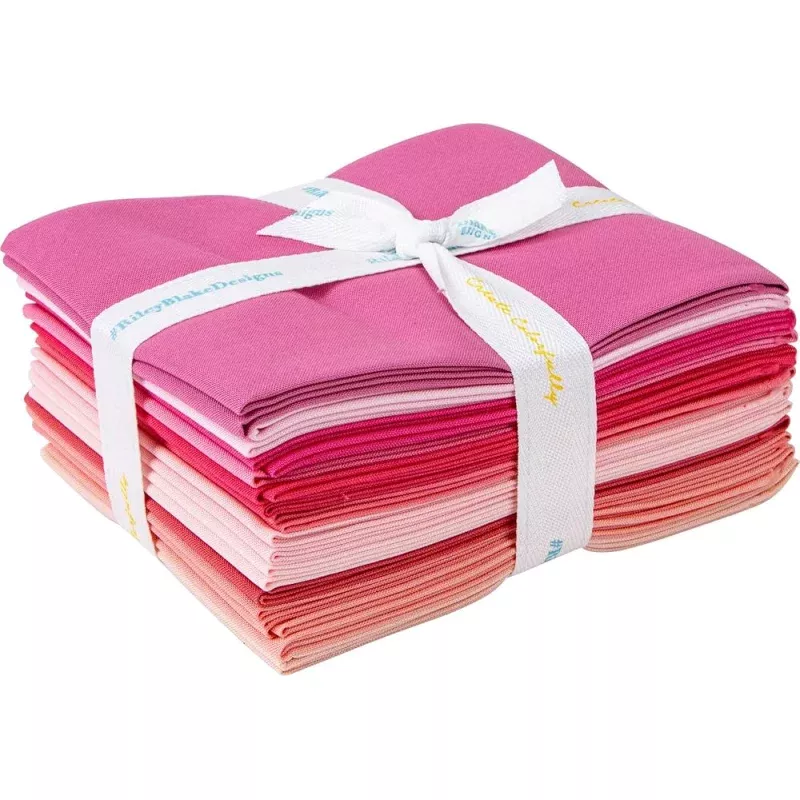 Confetti CottonsPrecut FabricFat Quarter Bundle12 Pieces – Pink
