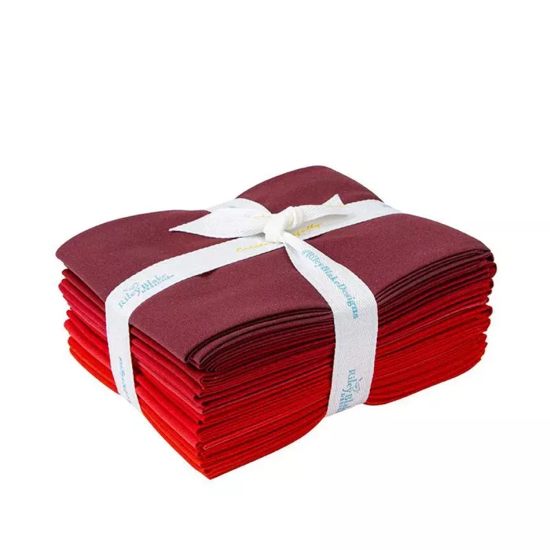 Confetti CottonsPrecut FabricFat Quarter Bundle12 Pieces – Red