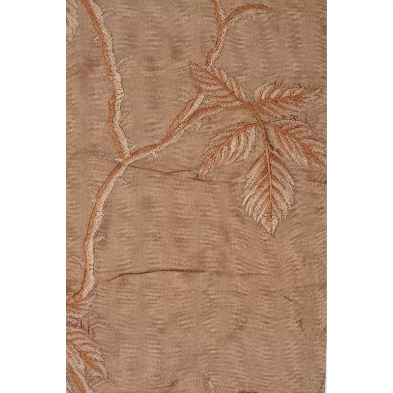 Copper 218 Embroidered Dupioni Silk
