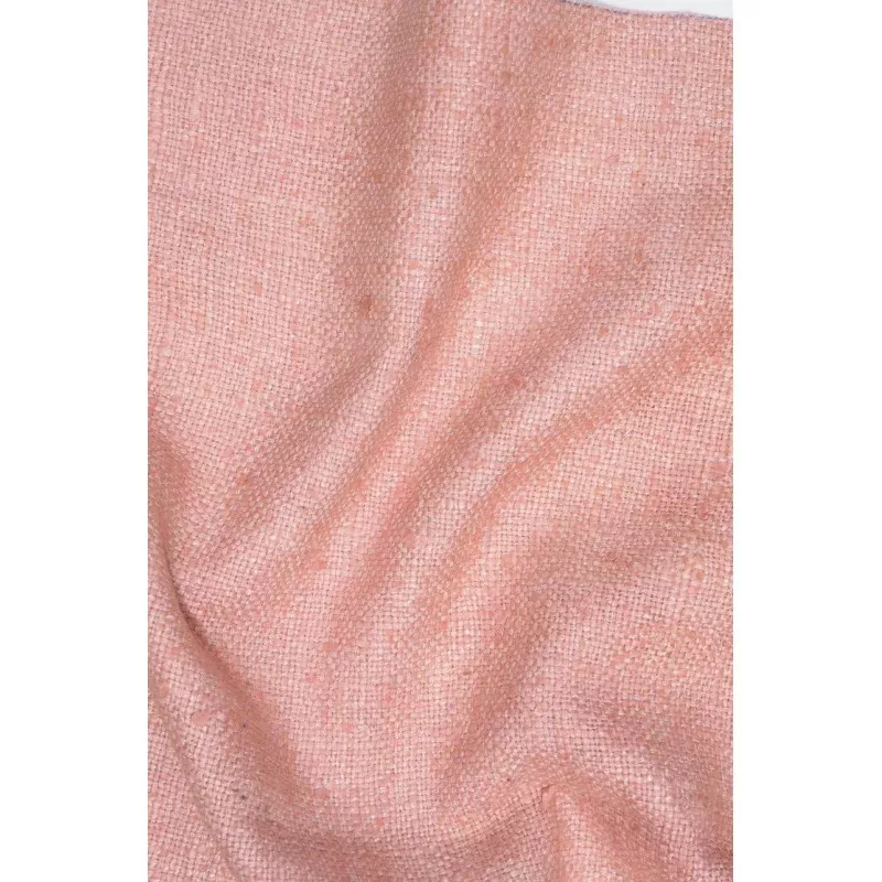 Coral Almond Silk Linen (Matka) Fabric