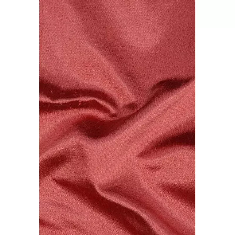 Coral Red Italian Shantung Silk Fabric