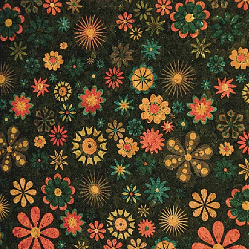 Cork Fabric 18×15 Small Flower