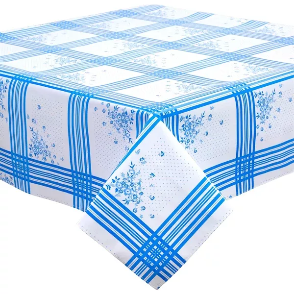 Corn Flower Blue Oilcloth Tablecloths