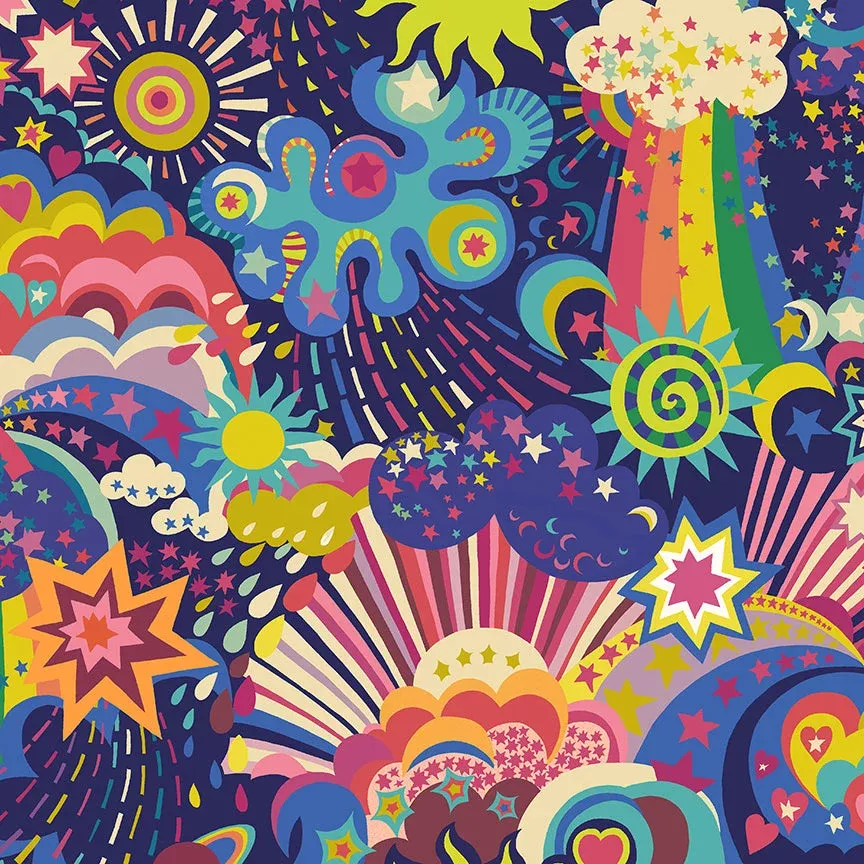 Cosmos – Galaxy in Deep Space – Sally Kelly – 55148D-1 – Half Yard (Preorder)