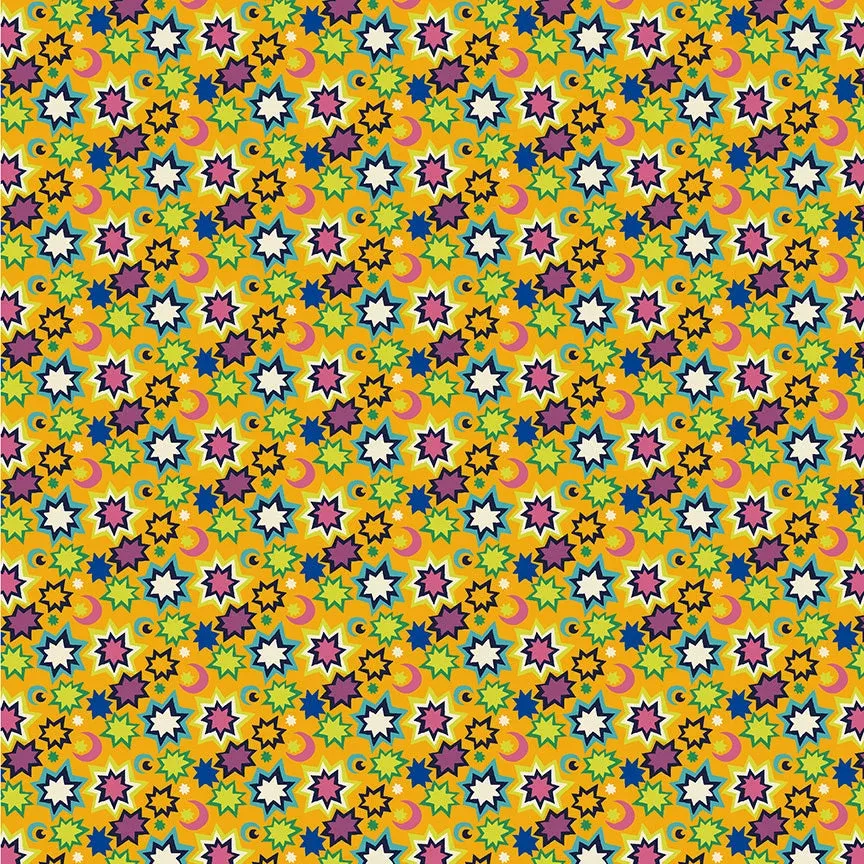 Cosmos – Stardust in Sun – Sally Kelly – 55152D-6 – Half Yard (Preorder)