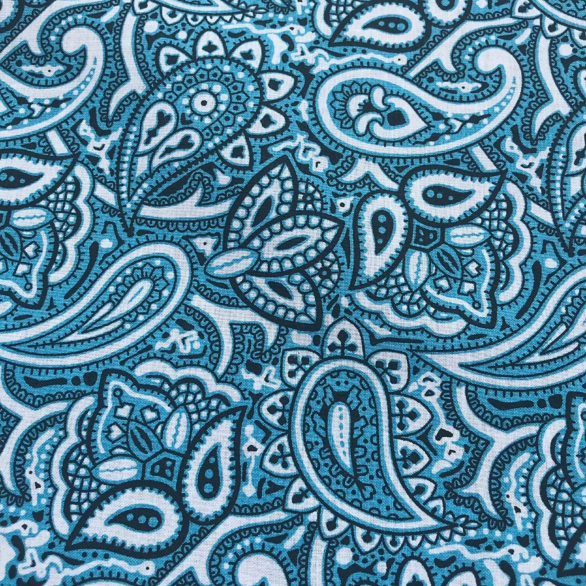 Cotton Bandana Print - Style #2 - Turquoise