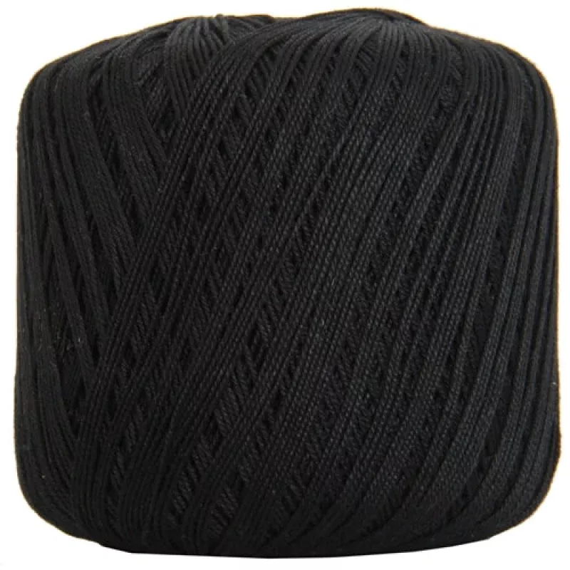 Cotton Crochet Thread – Size 3 – Black- 140 yds