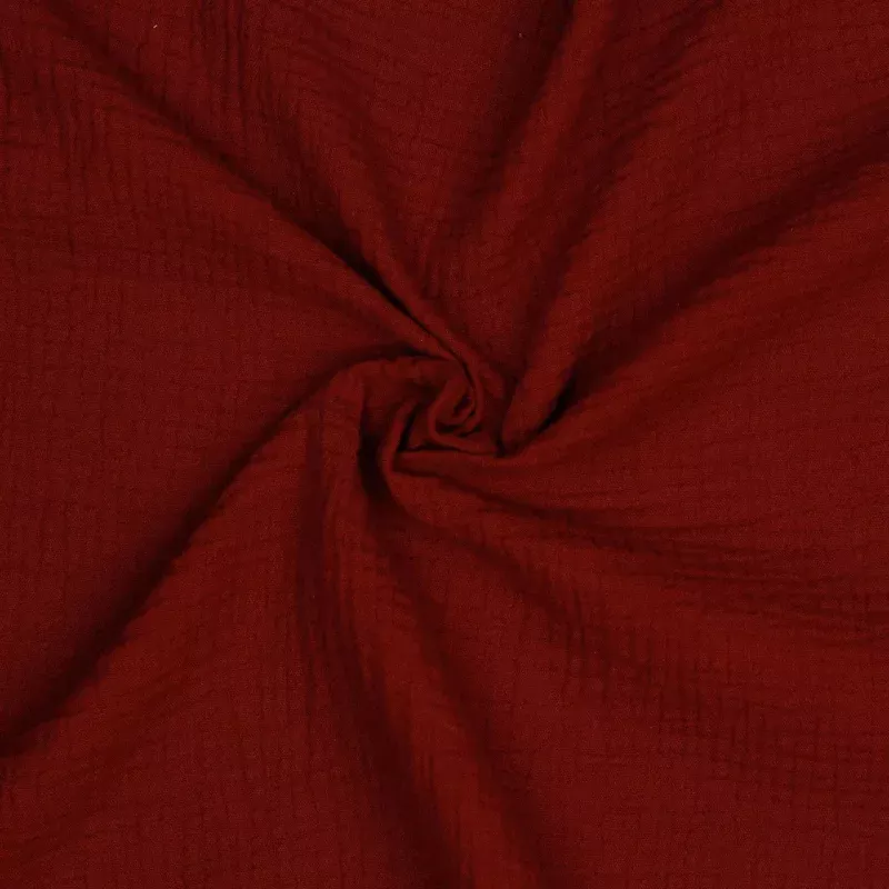 Cotton Double Gauze Fabric – Bordeaux