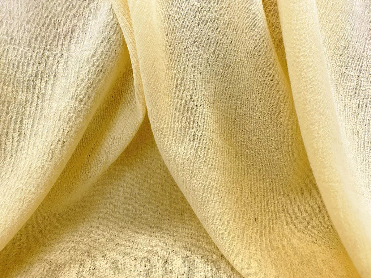 Cotton Gauze Fabric -Lt. Yellow 427