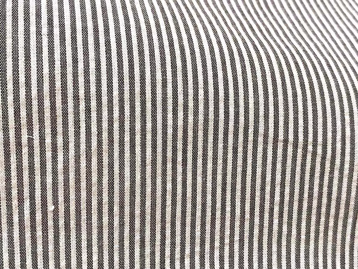 Cotton Seersucker Fabric - Black-White Stripe
