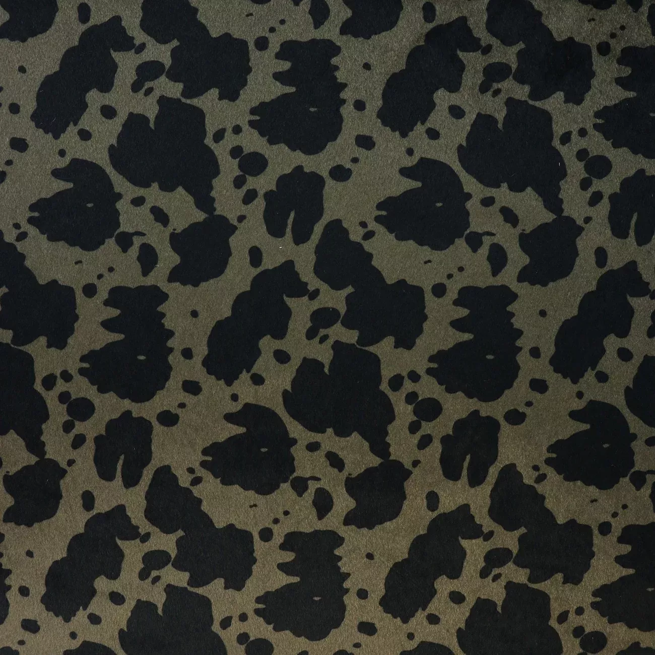 Cow Black Olive Faux Fur 1 /2 Yard