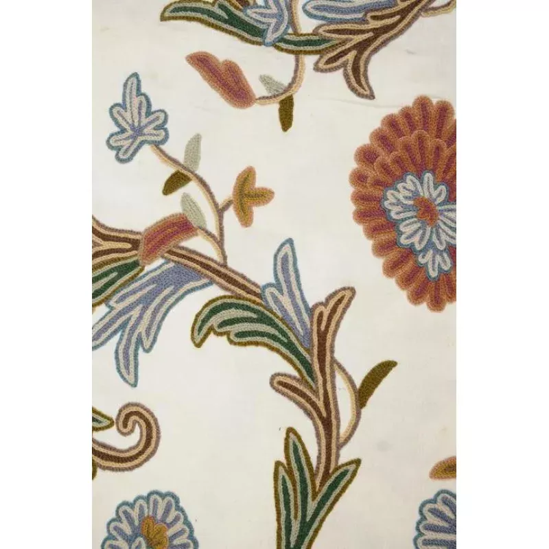 Coxcomb on Off White Crewel