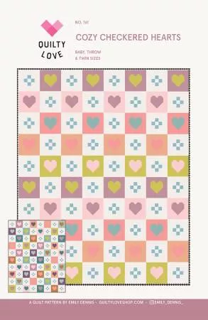 Cozy Checkered Hearts | Quilt Pattern | Quilty Love
