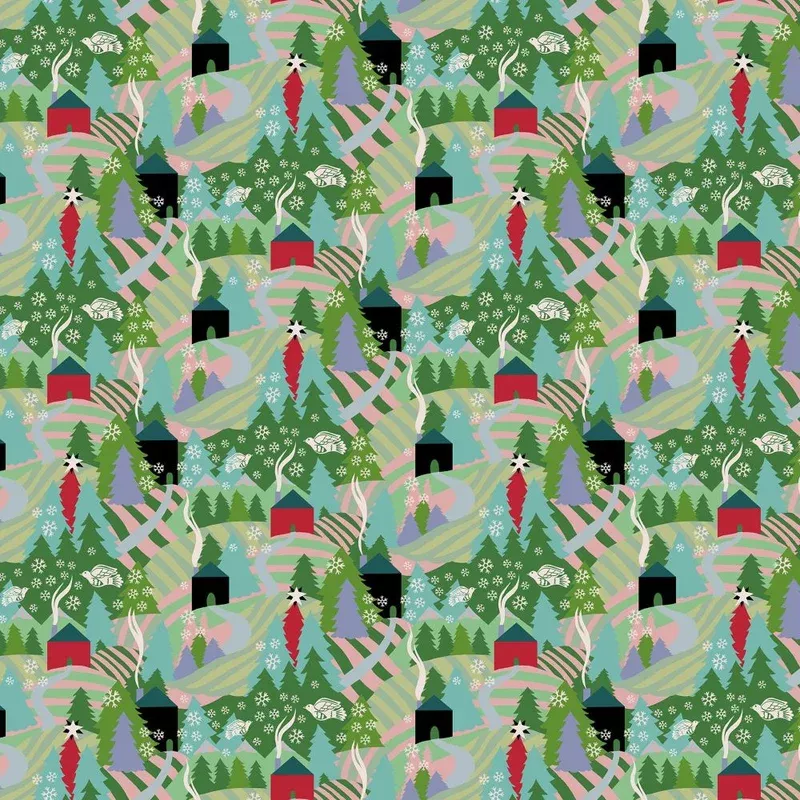 Cozy Christmas | Anna Maria Textiles | Flurry – Morning