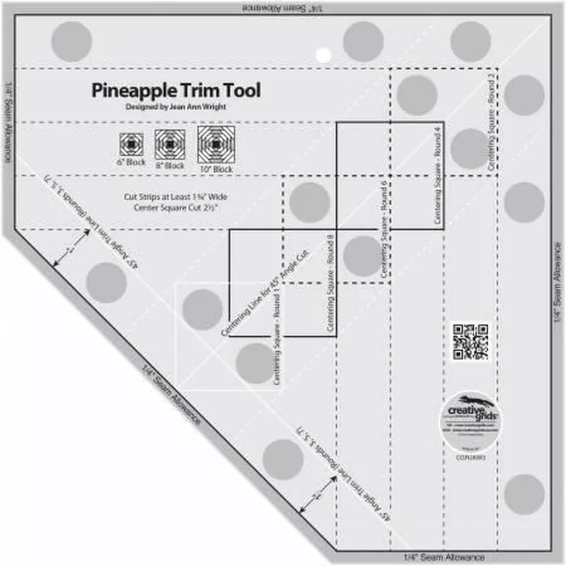Creaative Grids Pineapple Trim Tool Ruler CGRJAW3