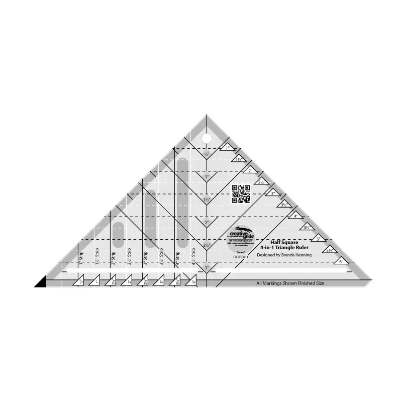 Creative Grids | Half-Square 4-in-1 Triangle Quilt Ruler