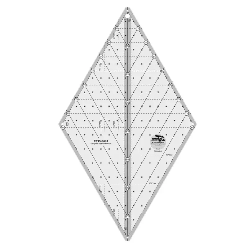 Creative Grids Large 60 degree Diamond Ruler