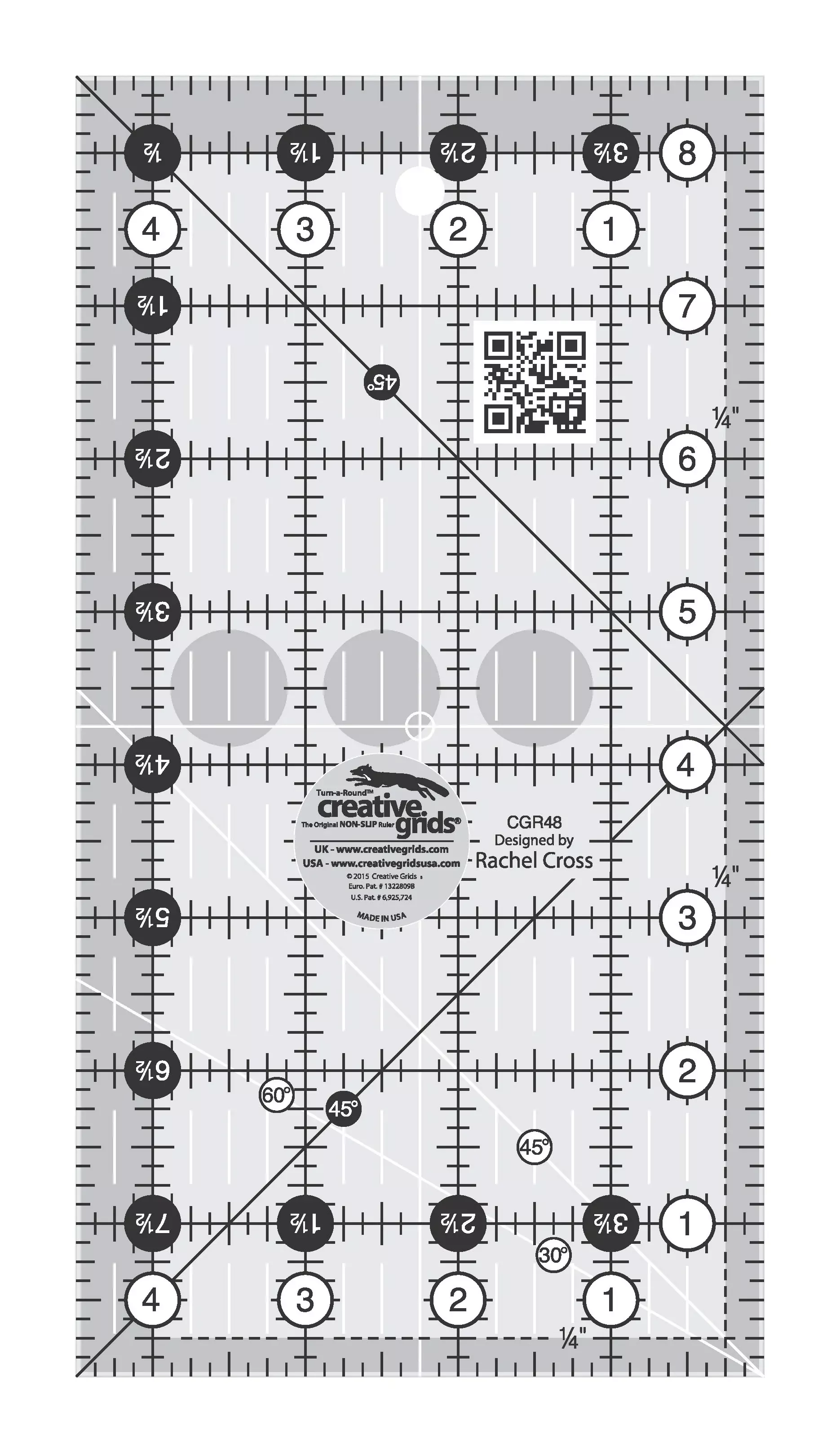 Creative Grids Quilt Ruler 4-1 /2in x 8-1 /2in Rectangle