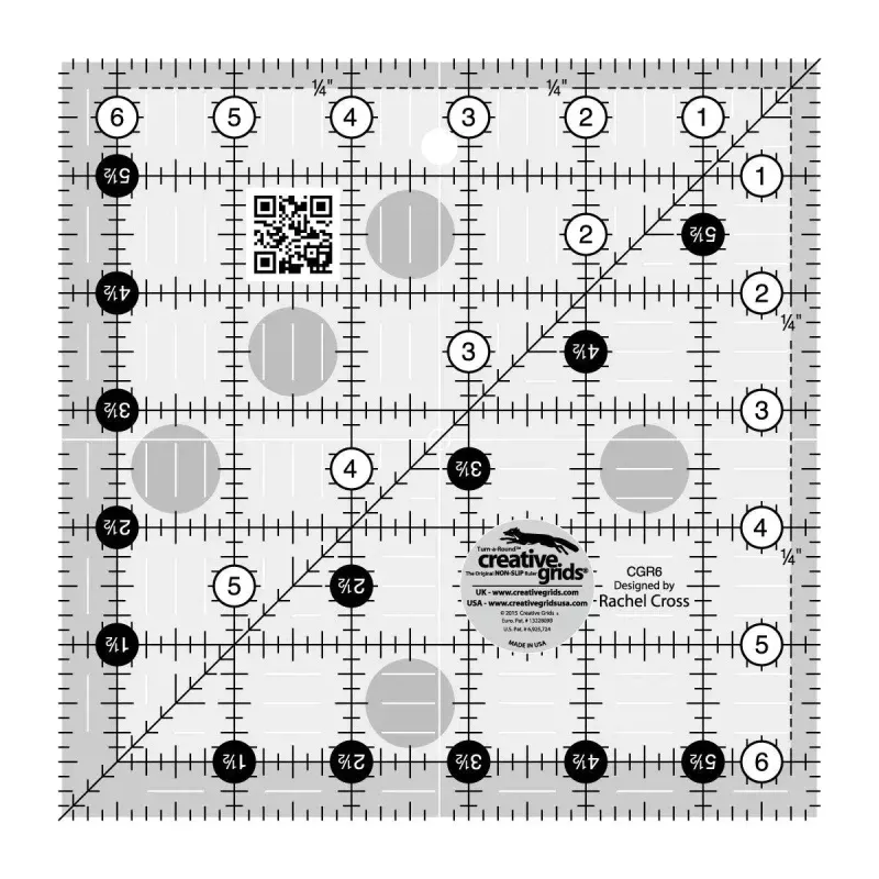 Creative Grids Quilt Ruler 6-1 /2in Square
