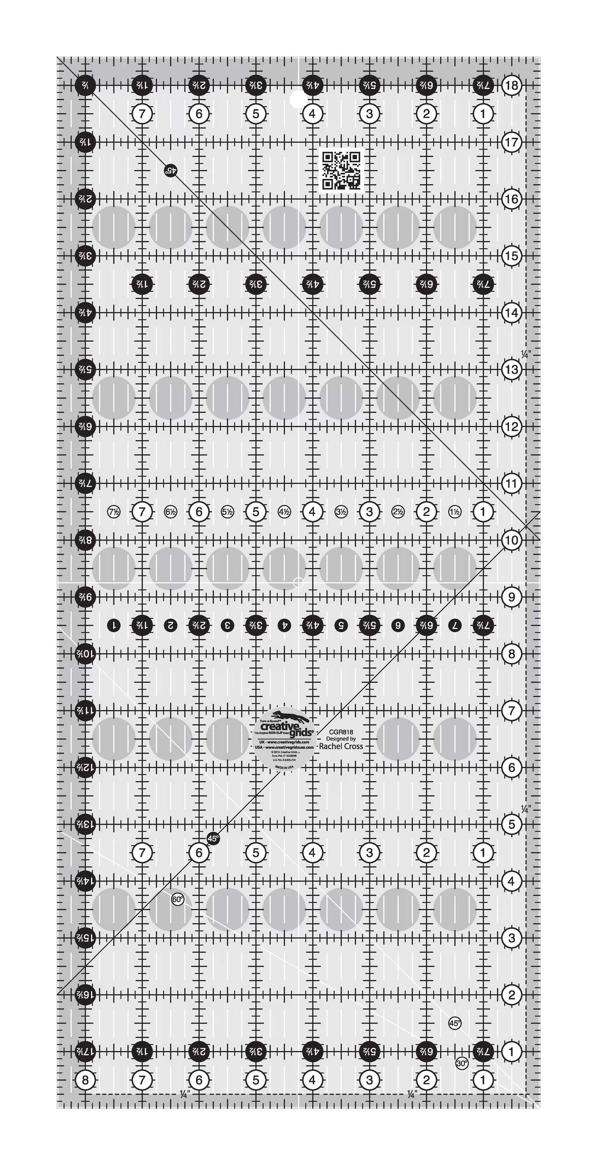 Creative Grids Quilt Ruler 8-1 /2in x 18-1 /2in Rectangle