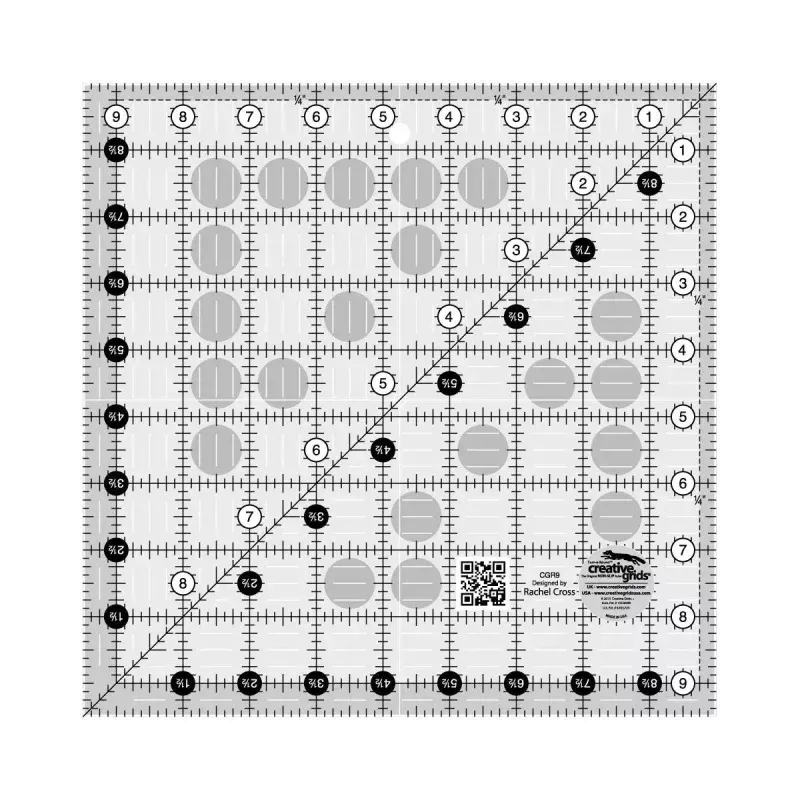 Creative Grids Quilt Ruler 9-1 /2in Square