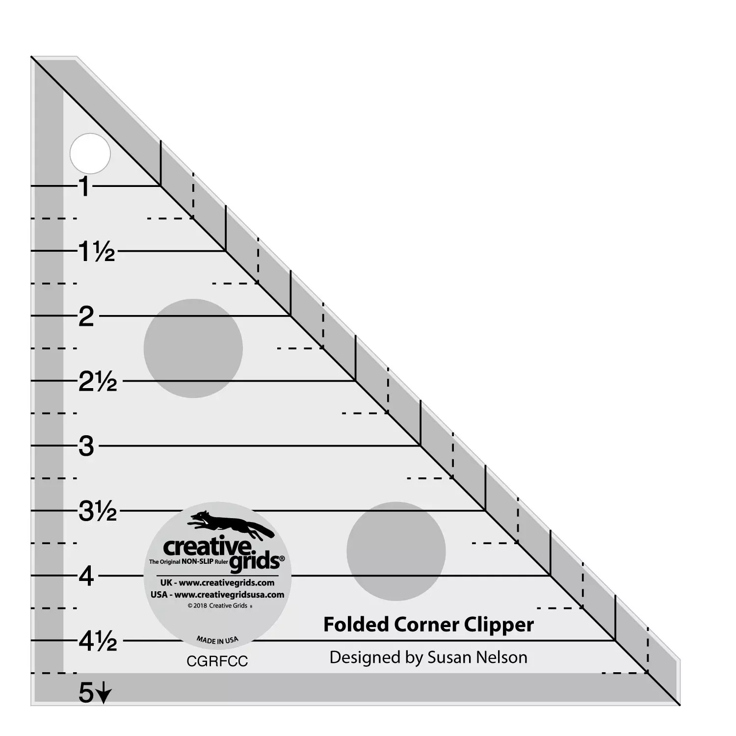 Creative Grids Quilt Ruler Folded Corner Clipper Tool