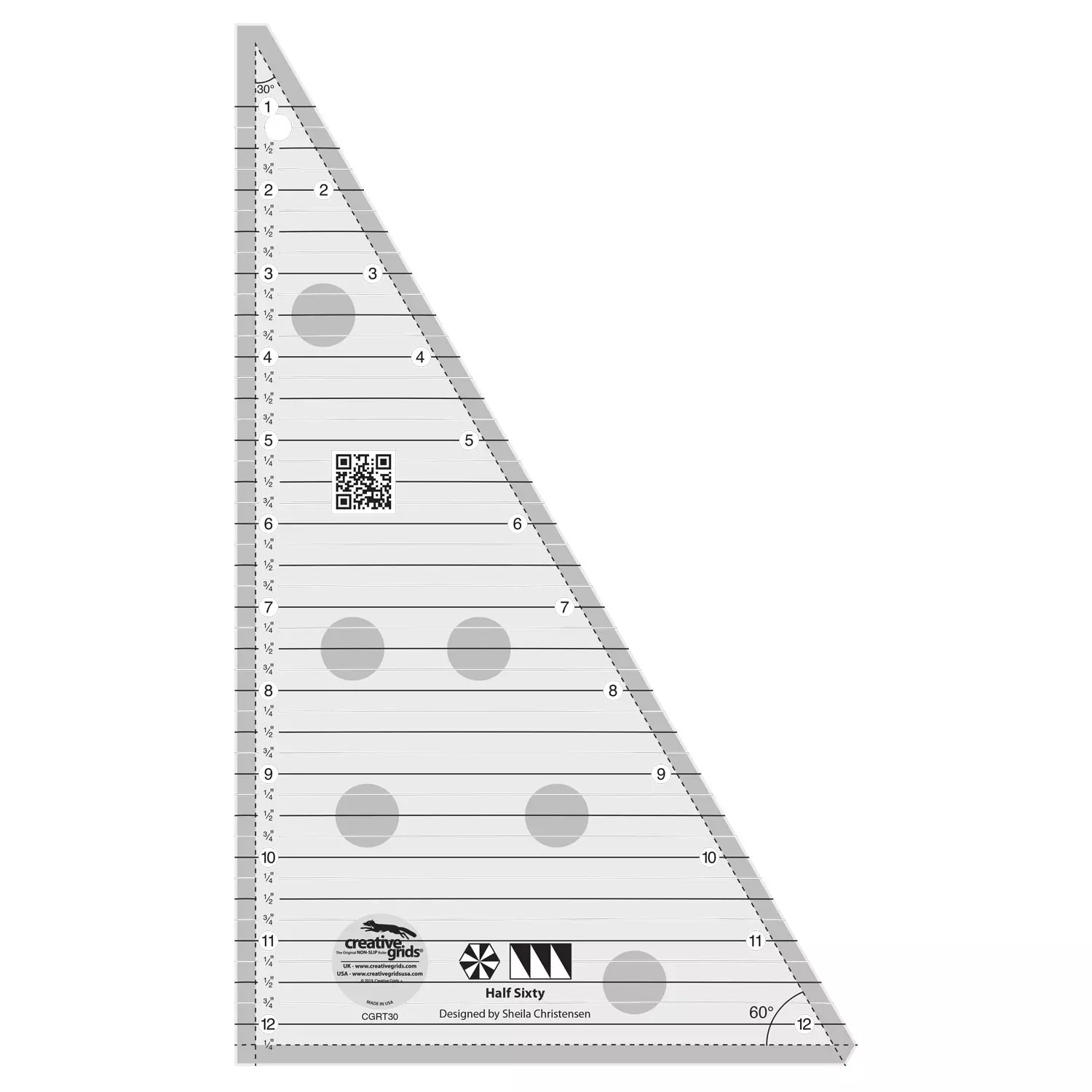 Creative Grids Quilt Ruler Half Sixty Triangle