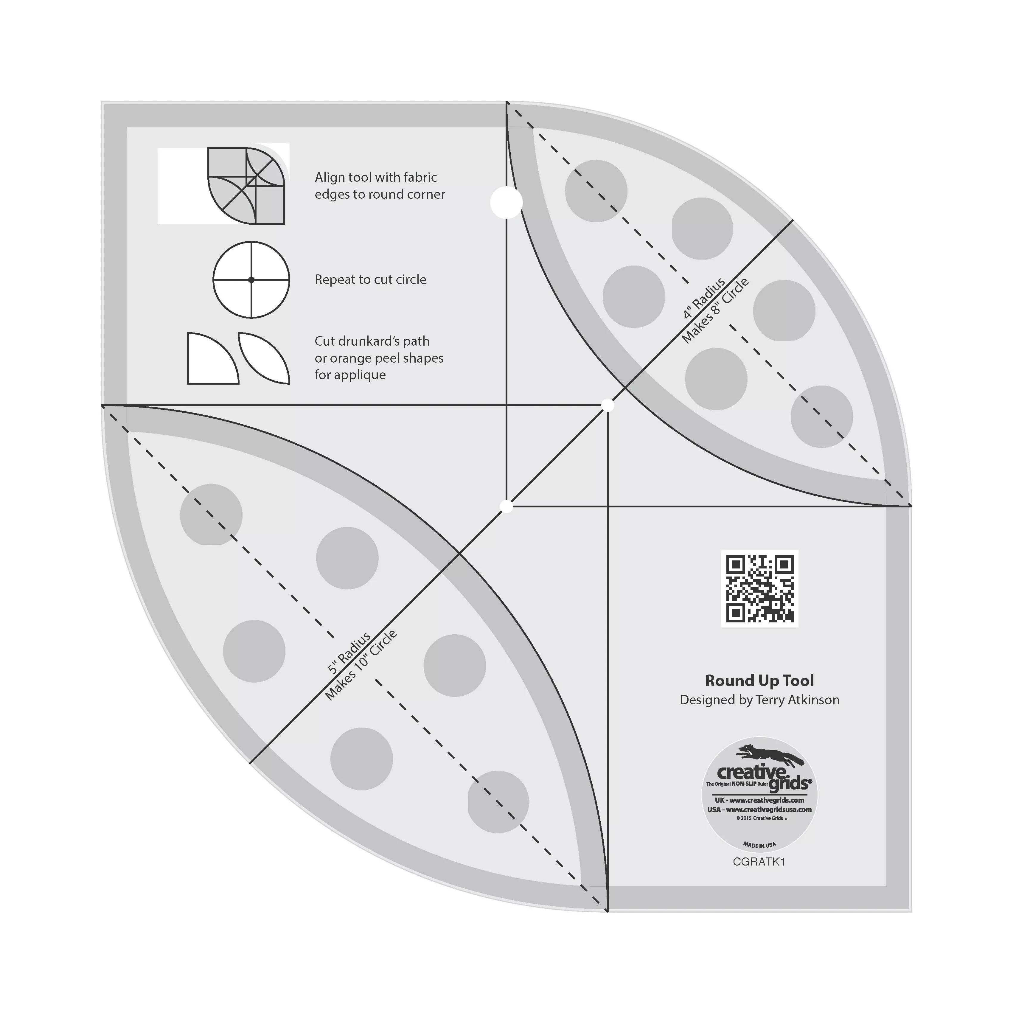 Creative Grids Quilt Ruler Round Up Tool