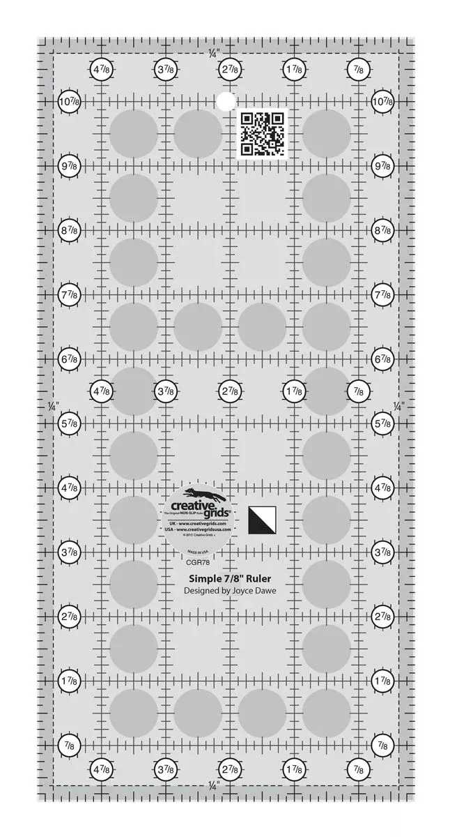 Creative Grids Quilt Ruler Simple 7 /8 Triangle Maker