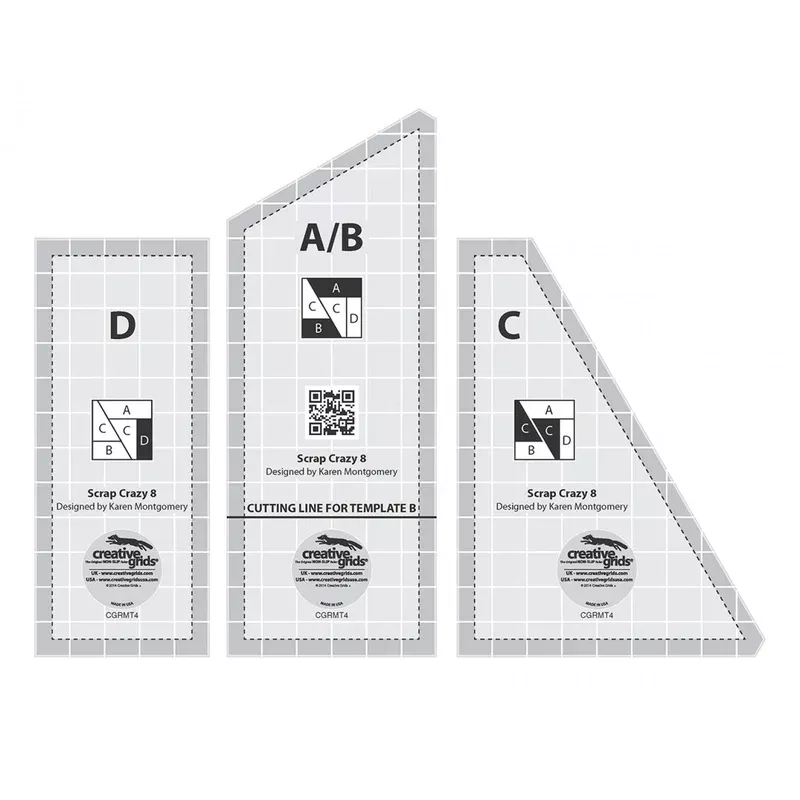 Creative Grids Scrap Crazy 8in Templates