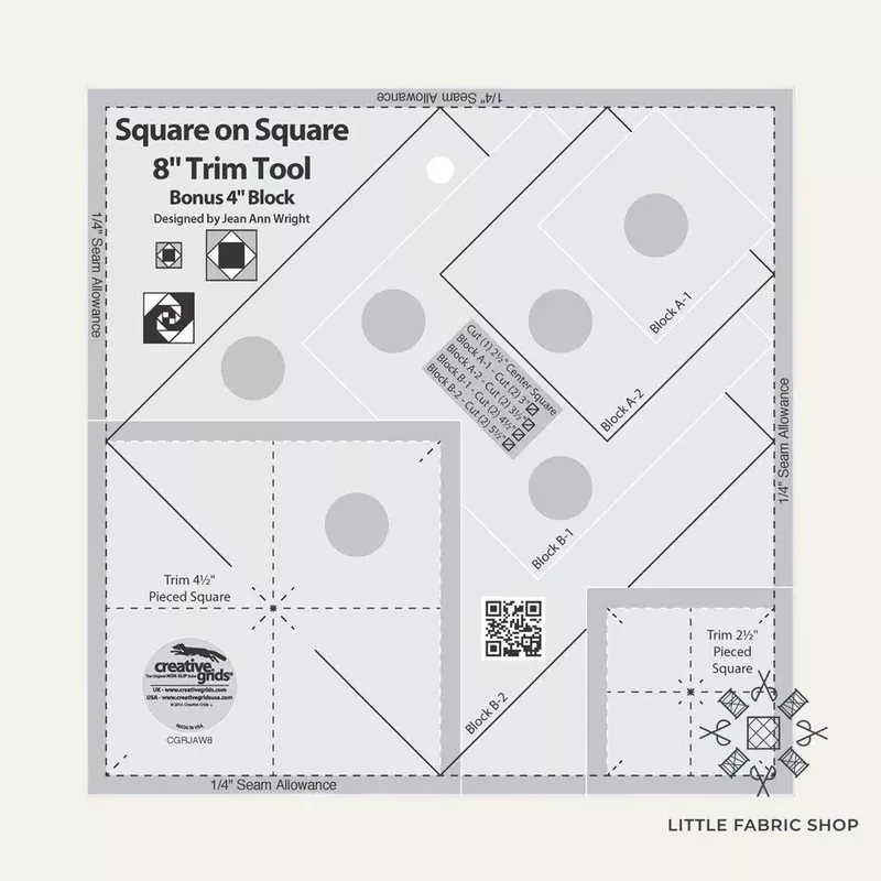 Creative Grids | Square on Square 8″ and 4″ Trim Tool