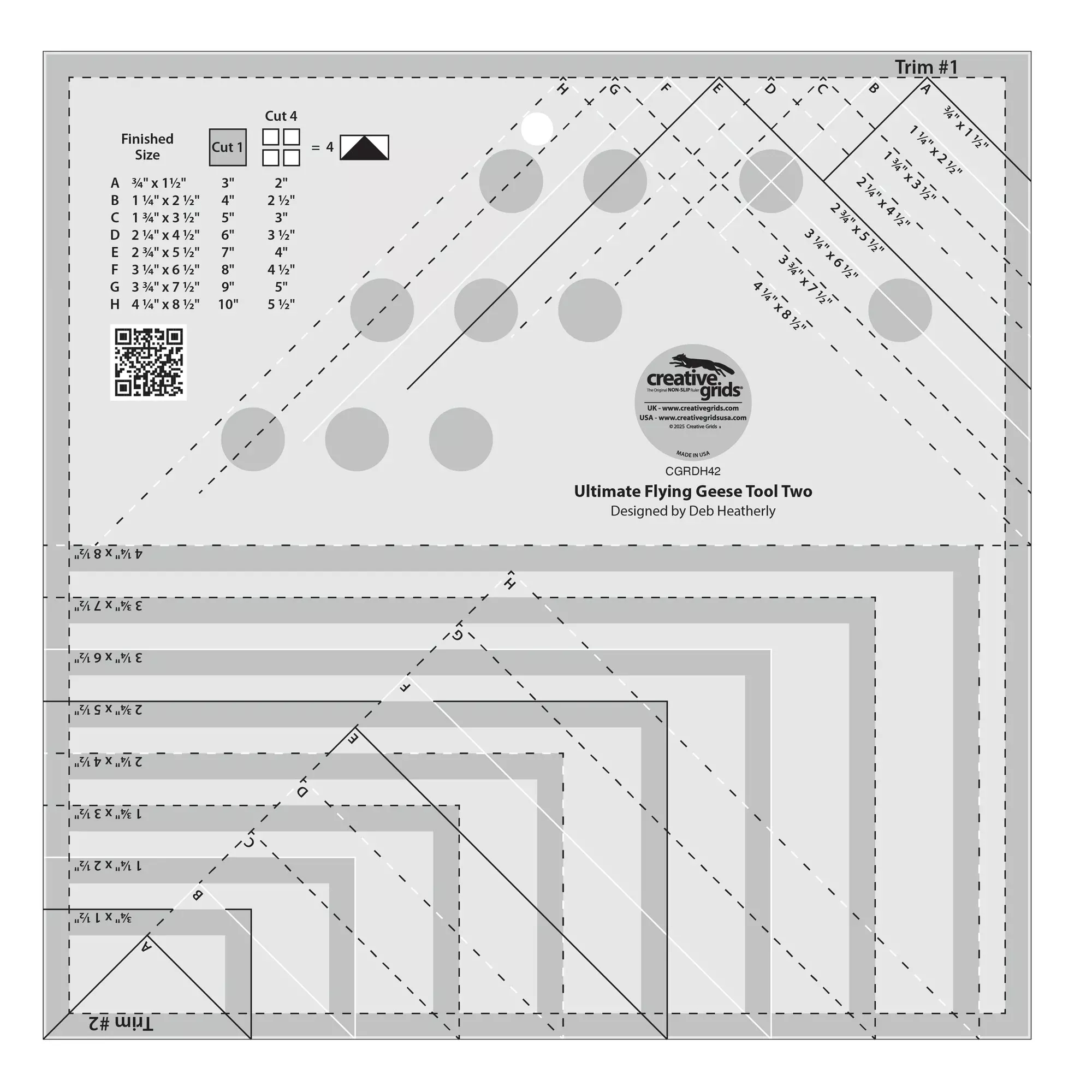 Creative Grids Ultimate Flying Geese Tool Two