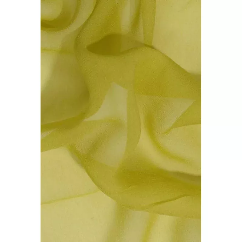 Cress Green Silk Georgette Fabric