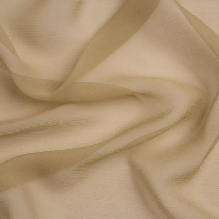 Crinkled Silk Chiffon – Cornstalk – Premium Collection Fabric
