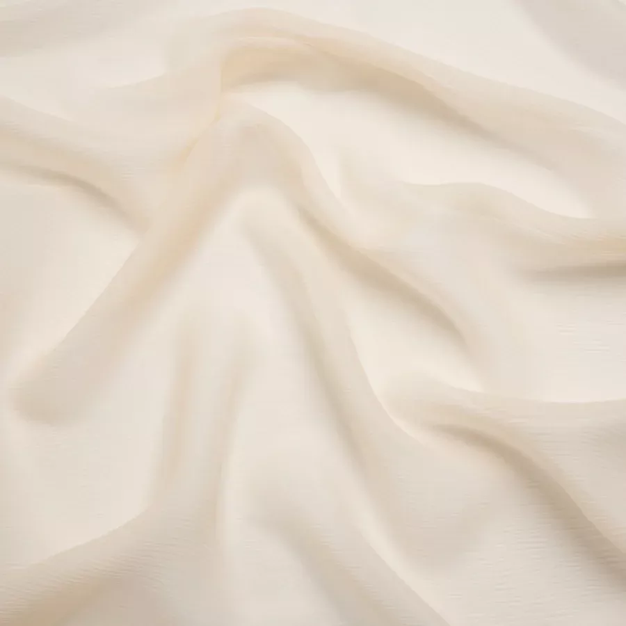 Crinkled Silk Chiffon – Cream Pink – Premium Collection Fabric