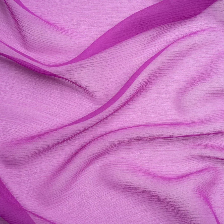 Crinkled Silk Chiffon – Sparkling Purple – Premium Collection Fabric
