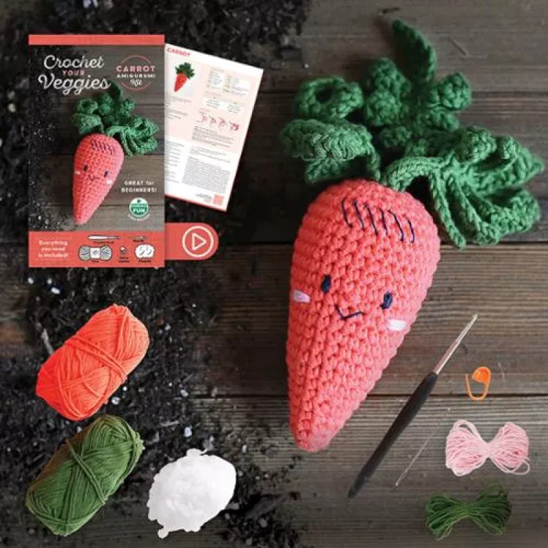 Crochet Your Veggies Carrot Kit
