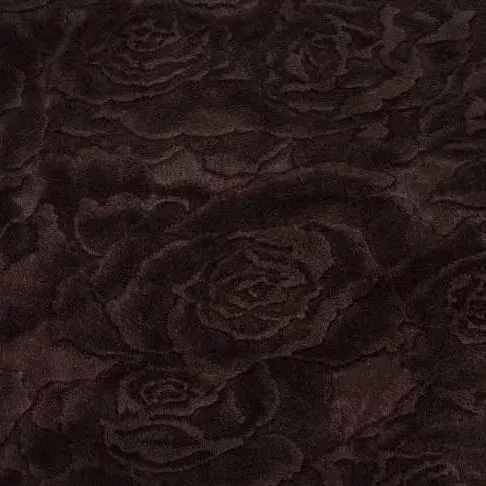 Cuddle 3 Extra Wide Rose Burnout Limited Edition Chocolate Fabric per yard