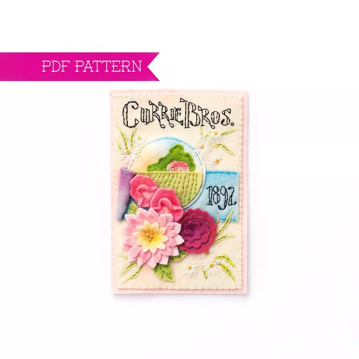 Currie Seed Annual Wool Felt Ornament PDF Pattern