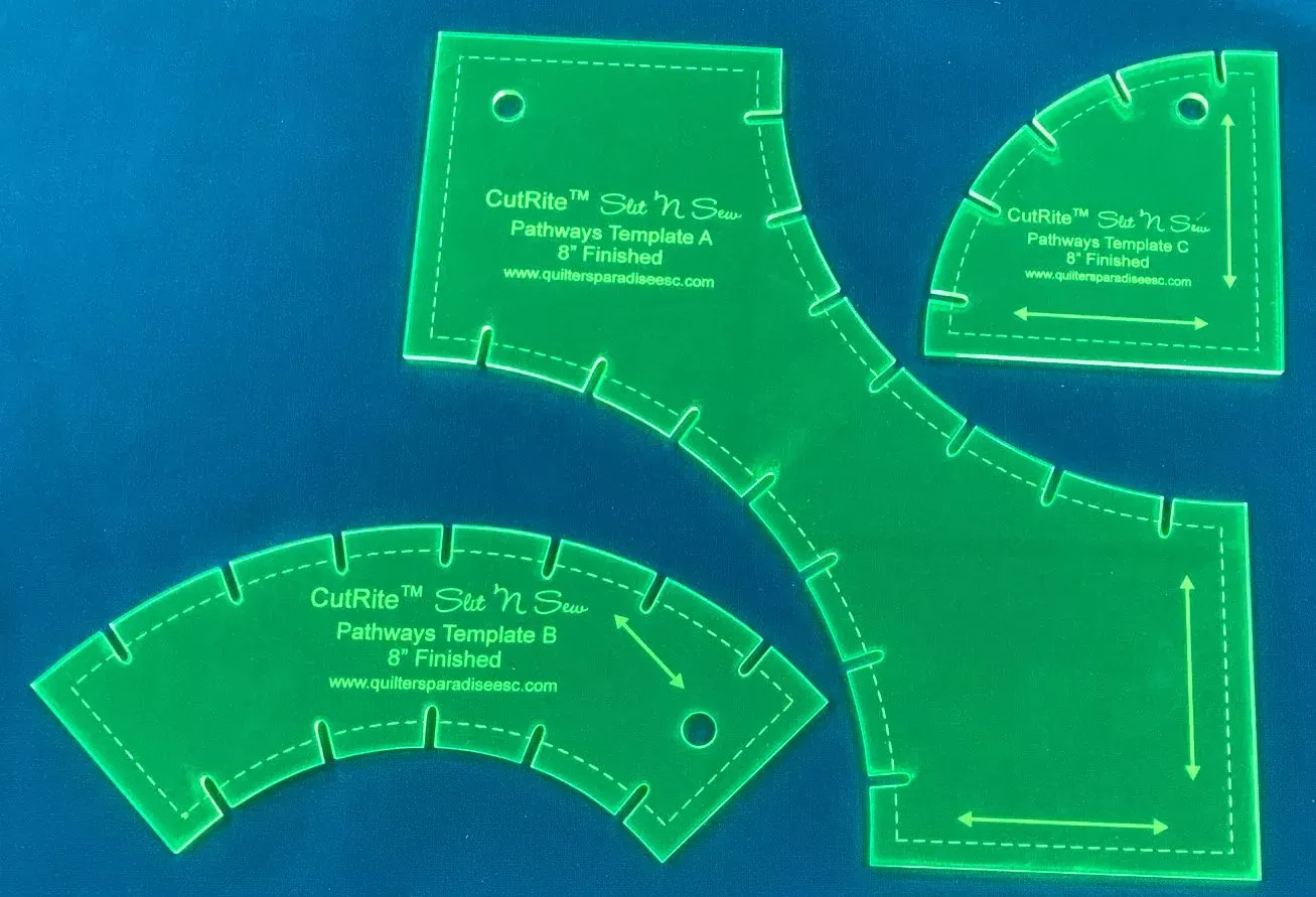 CutRite Slit N Sew Pathways 8in Finished Template Set