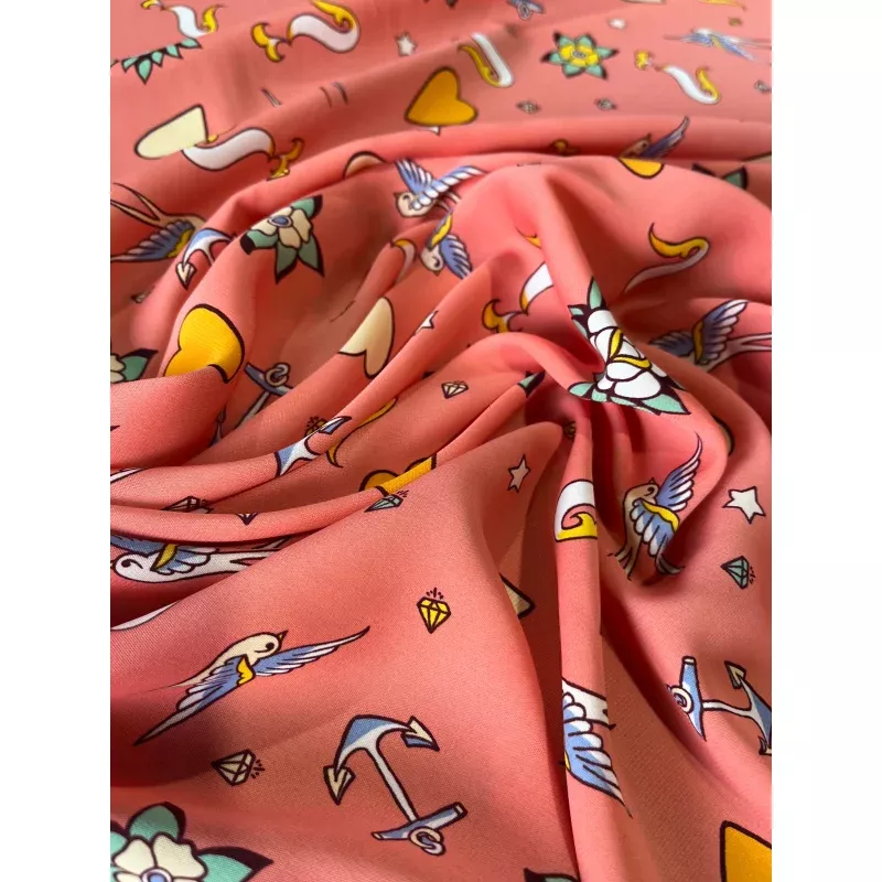 D02 MARTHA 150 crpe opaque with conversational print