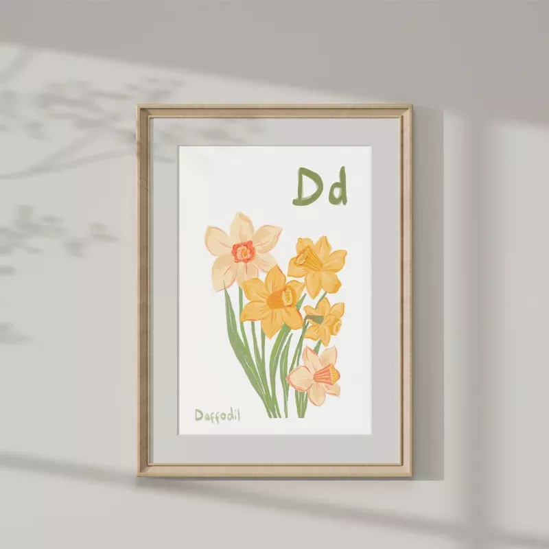 Daffodil Alphabet Print
