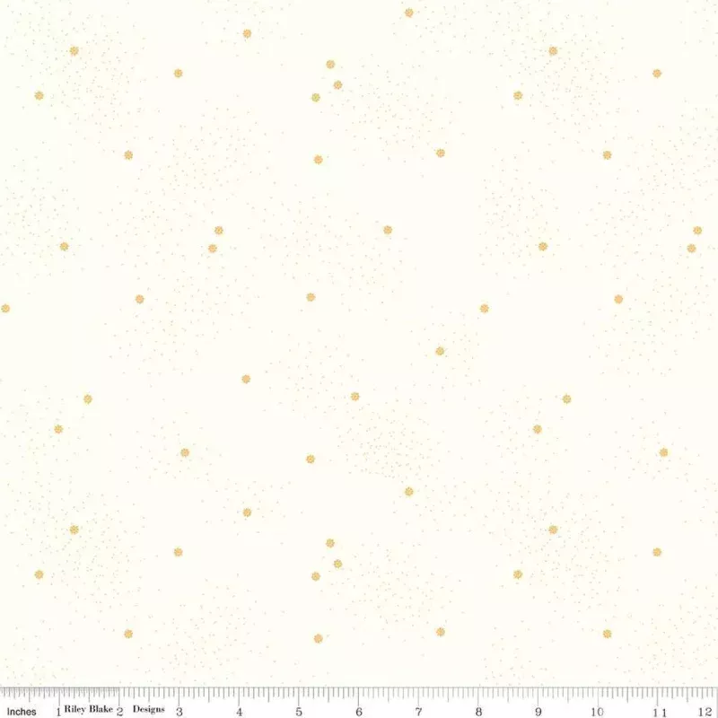 Dainty Daisy on Cloud – Quilting Cotton Fabric – Honey
