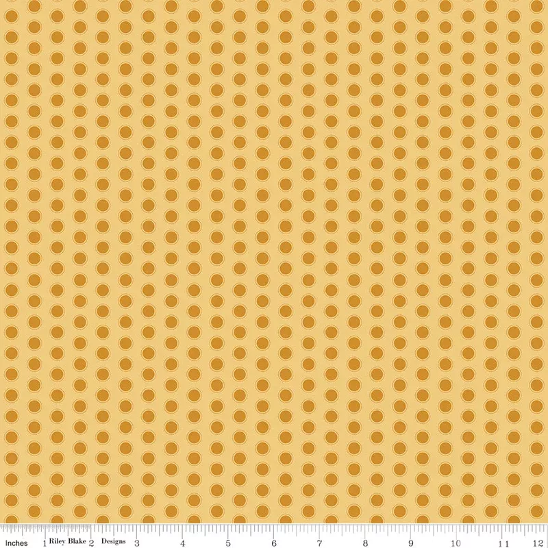 Daisy Fields Honey Dots Yardage by Beverly McCullough for Riley Blake Designs