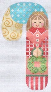 Danji Angel with Wreath Candy Cane
