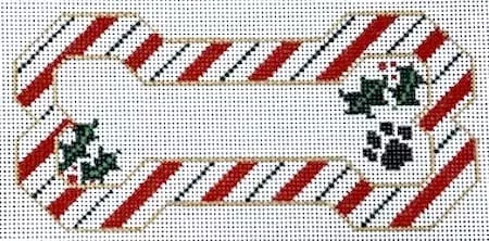Danji Designs – Candy Cane Bone Ornament