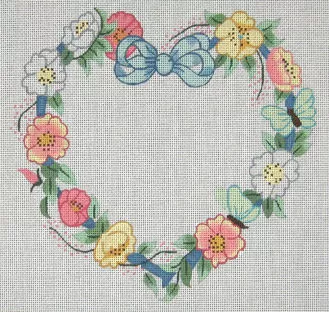 Danji Designs – Flowers/ Ribbon Heart Announcement