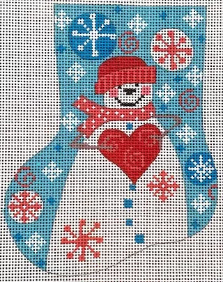 Danji Designs – Heart Snowman Mini-Stocking
